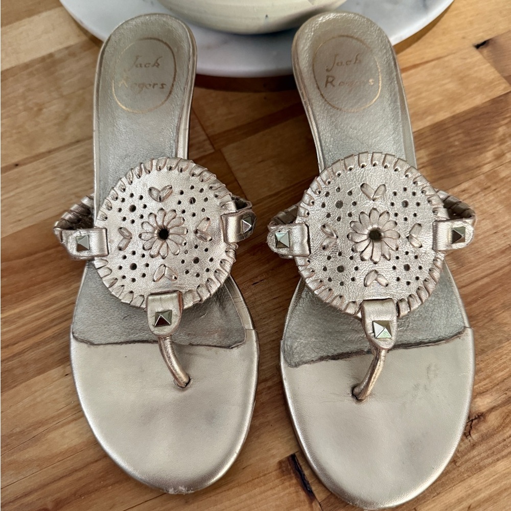 Jack Rogers Metallic Gold Sandals